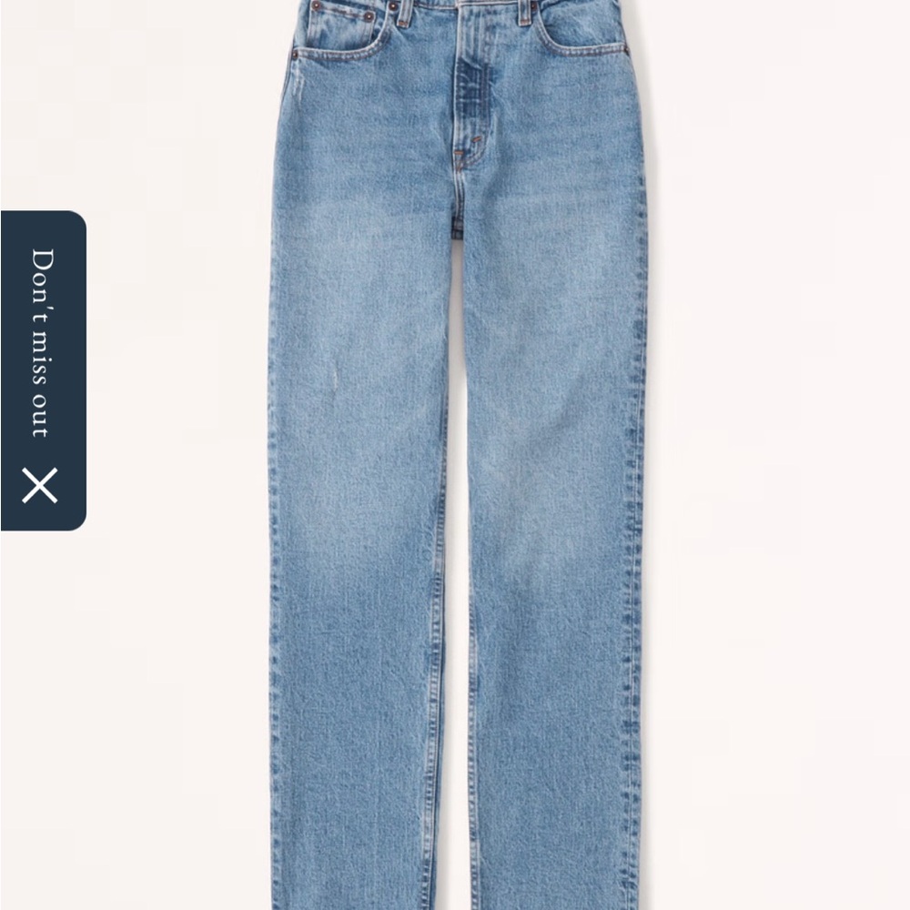 Abercrombie 90s ultra high rise straight petite length 23